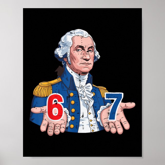 6 7 Washington Funny 67 Costume Meme Six Seven Kid Poster (Framsidan)