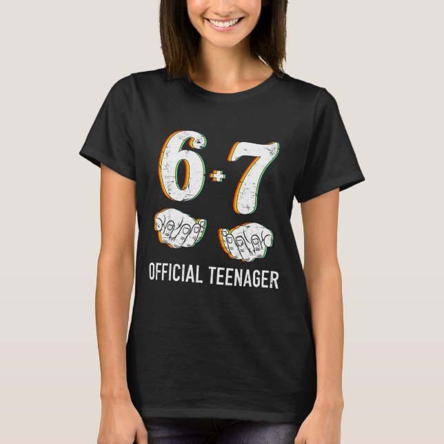 6+7 Year Old Boys Girls Teenager 13th Birthday Fun T Shirt (Framsida)
