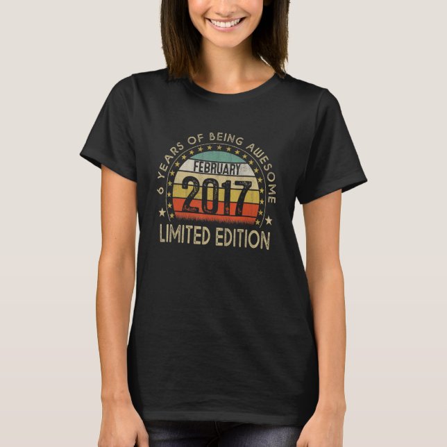 6 Åldersdag februari 2017 6e T Shirt (Framsida)