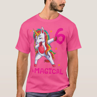 6 And Magical Girls 6Th Birthday Unicorn 6 Year Ol T Shirt