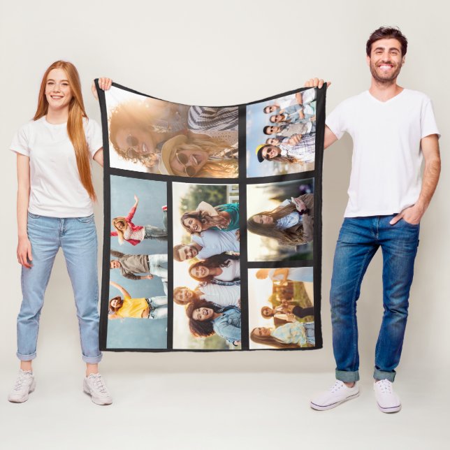 6 Anpassningsbar Blankett för fotokollage Fleece (På plats)
