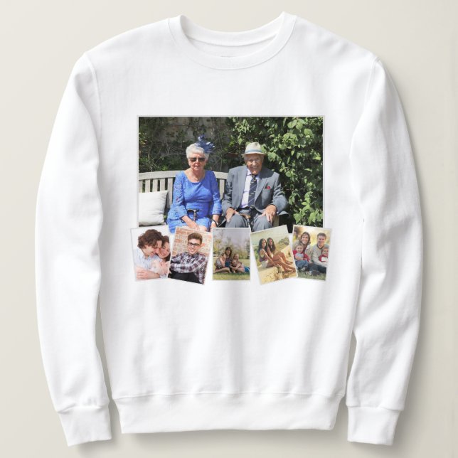 6 Anpassningsbar för fotofamiljekassage T Shirt (Design framsida)