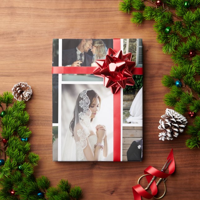 6 Anpassningsbars favoritögonblick för fotokollage Presentpapper (Julgåva)