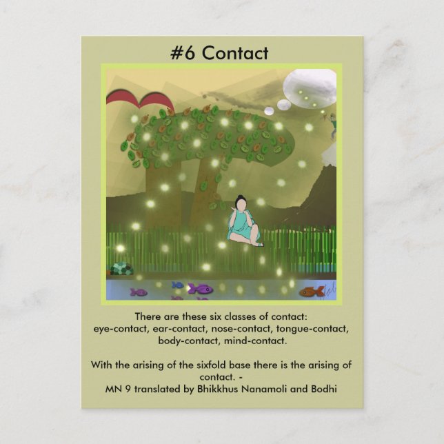 #6 Använda av de sex sinnena - från anhörig Inbjudan Vykort (Framsida)