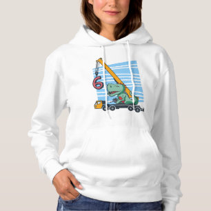6 år 6-års födelsedagsmobilkran Dinosaurie T Shirt
