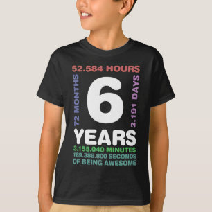6 år 72 månader Födelsedag T Shirt