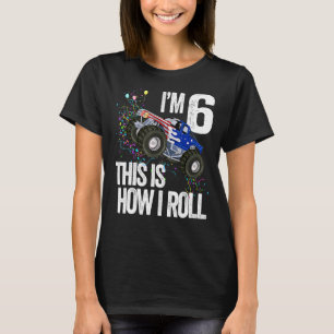 6 år gammal 6e-födelsedag, måndag i Lastbil T Shirt