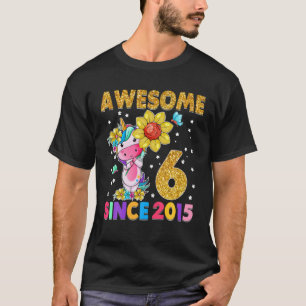 6 år gammal 6e-födelsedag Unicorn Girl Fantastisk T Shirt