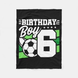 6 Årig Fotboll Fest 6-års Födelsedag Pojke Fleecefilt