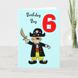 6-årig pirat-pojke kort