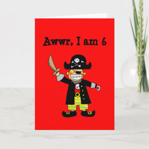 6-årig piratpojke kort