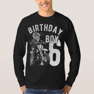 6-årig pojke - Birthday boy - Dirt Cykla - Motor T Shirt