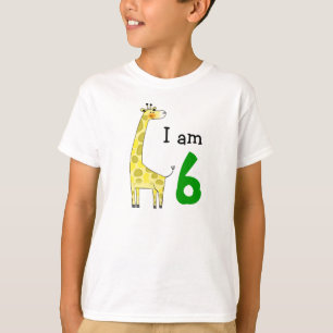 6 åriga födelsedagpojke-/flickagåva (den gullig tee shirt