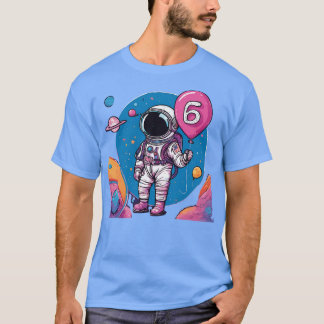 6-åriga pojkar på dagen som kärlek astronauter rym t shirt