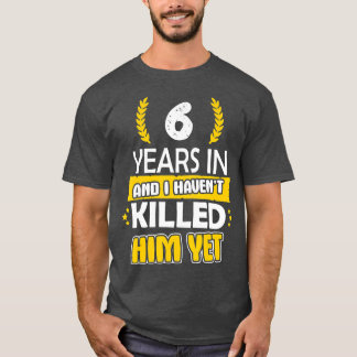 6 års 6e-årsdag Gift Idea T Shirt