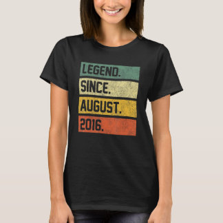 6 års ålderspension sedan augusti 2016 6e-födelsed t shirt