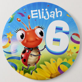 6 års Anpassningsbar födelsedagskalkett Little Lad Knapp