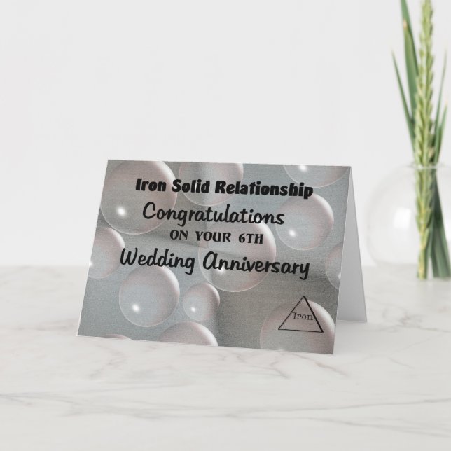 6-års bröllopsdag kort (Framsida)