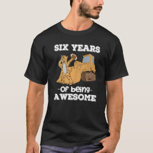 6 års Fantastisk Boys Cheetah Bulldozer 6t T Shirt