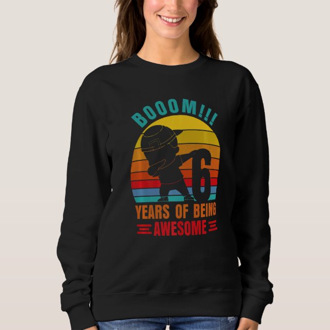6 års Fantastisk Dabbing Birthday Boys Co T Shirt (Framsida)