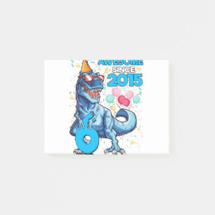6-års födelsedag Dinosaurie 6 år gammal pojke Kids Post-it Block