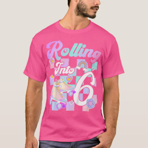6-års födelsedag Rullskridsko 6 år gammal Rullskri T Shirt