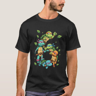 6-års födelsedags havssköldpadda tema fest 6 år t shirt