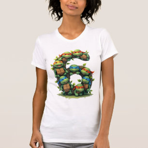 6-års födelsedagsfest med tema havssköldpadda 6 år t shirt