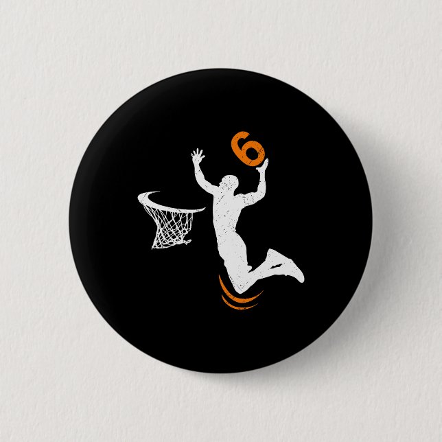 6 års gamla Födelsedagsfester i Basketball Dunk 6e Knapp (Framsida)