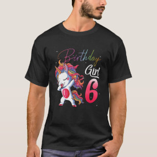 6 års gamla gåvor 6e Birthday Girl Tonåringars Dab T Shirt