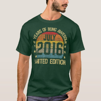 6 års gamla gåvor juli 2016 Begränsada utgåvan 6e  T Shirt