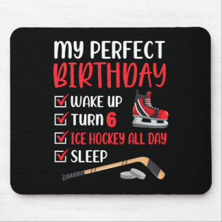 6 års Gamla ishockey Födelsedagsfest 6e Boy Bday Musmatta