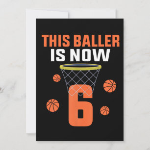 6 års gammal basketbollgåva från 6e till pojkar inbjudningar