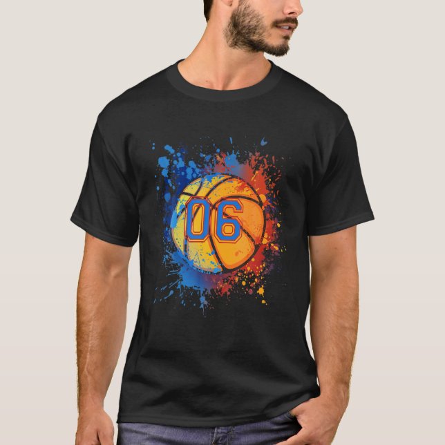6 års gammal basketbollgåva från 6e till pojkar t shirt (Framsida)