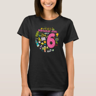 6 års gammal flicka Scientist 6e Birthday Girl T Shirt