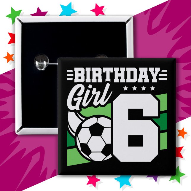 6 års gammal fotbollsflicka i Party 6e Knapp (Skapare uppladdad)