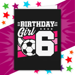 6 års gammal fotbollsflicka i Party 6e Kort