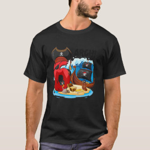 6 års gammal Pirat-födelsedag Pirater Frakt Arr 6e T Shirt