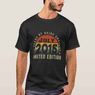 6 års gammal Vintage 2015 Begränsad Edition Retro T Shirt