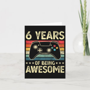 6 års gammalt Fantastisk-videospel 6e Birthday Boy Kort
