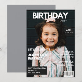 6-års inbjudningar för henne tidningsomslag