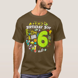6 års Old Boy Scientist 6e Birthday Boy Science T Shirt