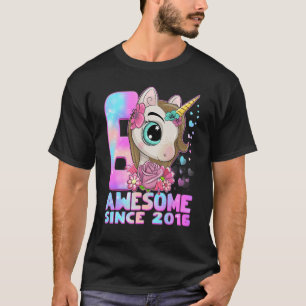 6 års Old Unicorn Princess 6e Birthday Girl Uni T Shirt