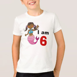 6 års sjöjungfru flicka t-shirt