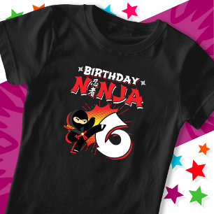 6 års Tecknad Bok Stil Ninja 6e T Shirt