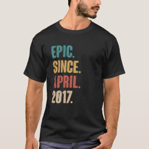 6 ÅRS Vintage 2017 Födelsedag 6e Dekoration A T Shirt