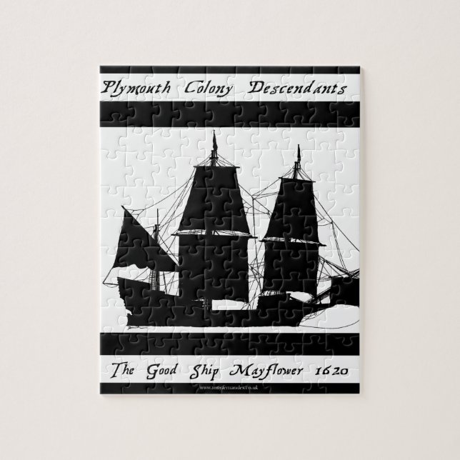 6 ättlingar till Mayblommor Pussel (Vertikal)