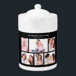 6 avsnitt Anpassningsbar Foto Simple Elegant Black<br><div class="desc">Lättfärdigt arrangemang av sex familjefotor i enkel elegant,  minimalistisk kollage uppdelad i tre sektioner upptill och tre sektioner på undersidan med text på undersidan. Anpassa den till dina egna foton och texter för familjen (vänner eller återförening). Perfekt en anpassningsbar gjorde en minnesvärd gåva till dina kära.</div>