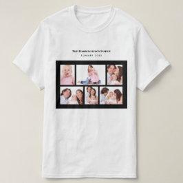 6 avsnitt Anpassningsbar Foto Simple Elegant Black T Shirt