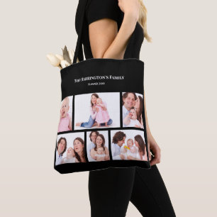 6 avsnitt Anpassningsbar Foto Simple Elegant Black Tygkasse